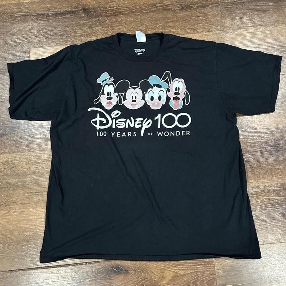 Disney 100 Years of Wonder Mickey Mouse T-Shirt Black 3XL Port & Company